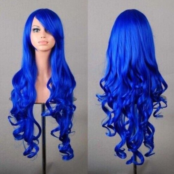 Lady Long Curly Wigs Fashion Cosplay Costume Hair Anime - Picture 7 of 13